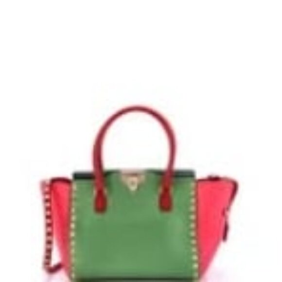 100% AUTHENTIC VALENTINO GARAVANI ROCKSTUD TOTE MULTICOLOR RETAIL $2,495 - Picture 1 of 6